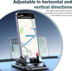 360 Degree Phone Holder Rotating Car, Dashboard Cell Phone Holder, Non-Slip Navigation Bracket, Universal for Most Cars (Black)