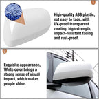 OWITAI Compatible with Honda Fit/Jazz Left Driver Side Mirror Cap Cover 2009 2010 2011 2012 2013, White Door Rearview Mirror Cover Replacement Without Turn Signal Light for Fit/Jazz