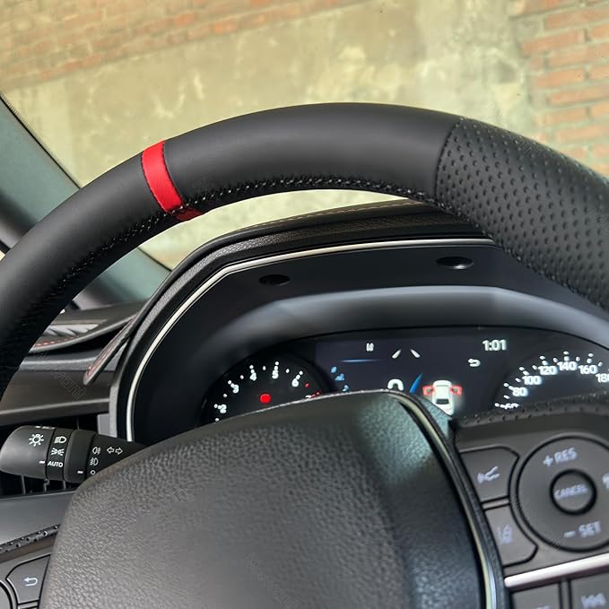 MEWANT Breathable Hand Sewn Car Steering Wheel Cover for Toyota Camry 2018-2019 / Toyota Avalon 2019 / Toyota Corolla 2019-2020 / Toyota RAV4 2019 Steering Wheel Accessories