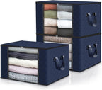Fab totes Storage Bags,Clothes Blanket Storage Bins Foldable Closet Organizers with Reinforced Handle for Home Dorm Storage a