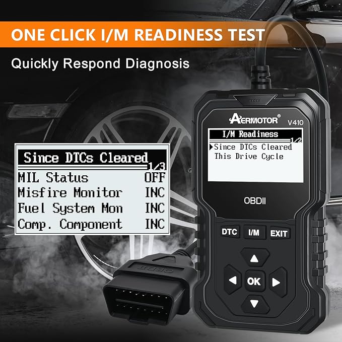OBD2 Scanner, V410 Car Scanner Diagnostic Tool: Engine Fault Code Reader Scan Tool with Live Data/Freeze Frame for All OBDII