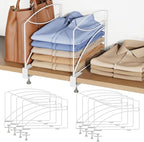 8-Piece Wire Shelf Dividers for Closet Organization, Upgraded C-Clips Adjustable Metal Shelf Dividers Suitable For Bedrooms &