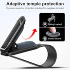 Veharvim Sunglass Holder for Car (2 Pack, One-Handed Operation, Gentle & Secure Hold, Silicone Padded, Universal Fits Sunglass and Car Visor) - Sunglasses Clip for Car Visor (Black & Silver, 4 Pack)