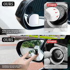 LivTee Blind Spot Car Mirror, Fan HD Glass Frameless Convex Side Mirror Blindspot, Reusable 360° Wide Angle Rear View Car Mirrors with Powerful Adjustable Suction Cup - Exterior Mirrors