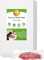 Moretoes 200pcs Vacuum Sealer Bags, Pint 6" x 10", BPA Free, Pre-cut Commercial Grade Vac Seal Meal Bags for Food Saver Stora