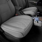 2 Pack Leather Front Car Seat Cover Bottom Car Seat, Universal Anti-Slip Driver Car Seat Protectors with Storage Pocket, Wate
