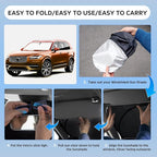 Sun Shade Sunshade for Volvo XC90 2016-2024 2025 2026 Windshield Cover, 4-Layers Sun Shield 250T Silver Sun Visor Foldable Front Window Shade Blocks UV Rays Car Accessories