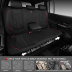 CAR PASS Waterproof Split Bench Seat Covers,Neoprene Rear Seat Covers,All-Weather Non-Slip Durable, Universal Fit for SUVs Se