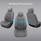 NS YOLO Leather Car Seat Covers,Universal Fit for Most Cars,SUVs and Sedans,Waterproof Luxury Leatherette Cushions, 2 Seats P
