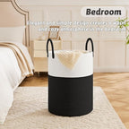 Artfeel Laundry Basket,Woven Cotton Rope Laundry Hamper,60L for Decorative Storage of Dirty Clothes,Toys and Blankets in Bath