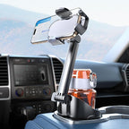 eSamcore Cup Holder Phone Holder, Unobstructed Cup Holder Phone Mount for Your Car Cupholder (2.5"-4") with Flexible C-Shaped