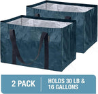 CleverMade Frakta Basket Reusable Grocery Tote - 76L - Pack of 2 - Ocean Blue - Collapsible Storage Shopping Organizer - Heav
