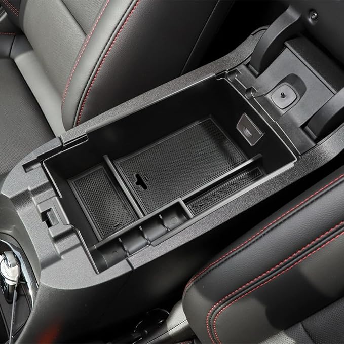 EDBETOS Center Console Organizer Compatible with Chevy Equinox Accessories 2018 2019 2020 2021 2022 2023 2024 Insert Tray Interior Secondary Armrest Storage Box ABS, Black