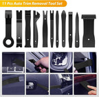 GOOACC 102Pcs Trim Removal Tool, Auto Push Pin Nylon Bumper Retainer Clip Set Fastener Terminal Remover Tool Round Handle Cro