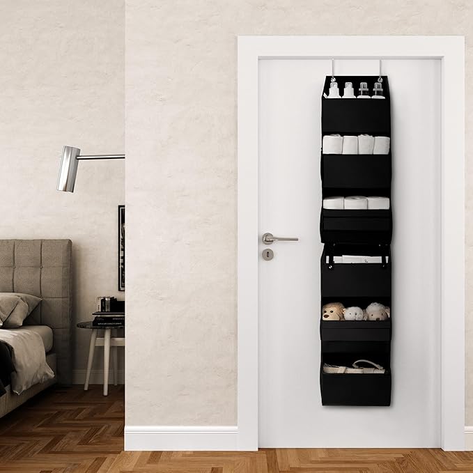 GRANNY SAYS Back of Door Organizer, 6-Shelf Detachable Over the Door Baby Organizer with 8 Pockets, Anti Tilt 40lb Large Capa