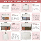 SDGFUI 8 PCS Compression Packing Cubes for Travel Women, Compression Bags Organizer for Luggage Space Saving Travel Essential