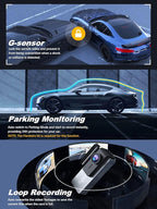 Dash Cam Front and Rear 4K+1080P, Free 64GB Card, Built-in WiFi, Dash Camera for Cars, Car Camera, Dual Dashcams for Cars wit