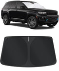 TINGLU Sun Shade for Jeep Grand Cherokee 4XE 2024 Accessories Windshield Sun Shade Window Shade UV Rays Protection Sun Visor Cover with Steering Wheel Sunshade Storage Bag