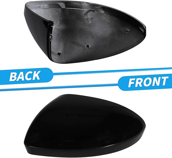 Motoforti Left Side Wing Mirror Cover for Nissan Altima 2019-2024, Car Rear View Mirror Cover Cap No.963746CA9A, Car Exterior Door Side Rearview Mirror Cap Mirror Housing, Glossy Black