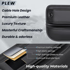 2-Pack Car Seat Gap Filler Organizer - Upgraded Anti-Slip Strap Design - Premium Leather Side Console Pocket - Prevent Phone Falling - (0.2”-1.2" Gaps),Clever Gifts For SUV, Truck & Sedan, Black