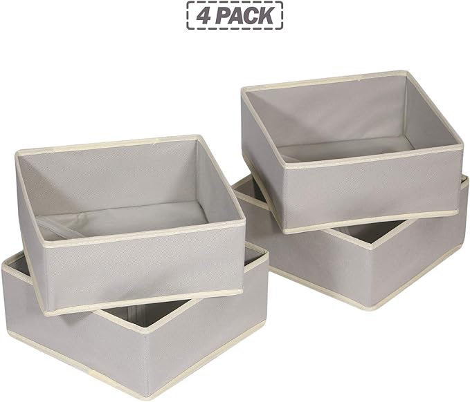 DIOMMELL Foldable Cloth Storage Box Closet Dresser Drawer Organizer Fabric Baskets Bins Containers Divider for Clothes Underw