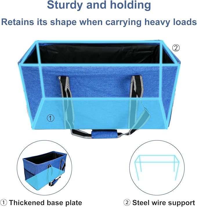 50L Utility Tote Bag Reusable Grocery Shopping Bag