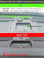 auovo Dash Cover Tray Compatible with Ford Bronco Accessories 2024 2025 2026 Bronco Anti-Slip Silicone Car Dashboard Compartm