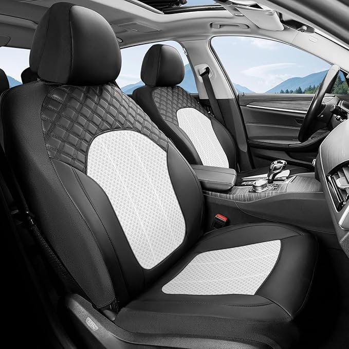 FLORICH Automotive Car Seat Cover Full Set Air Mesh Leather Car Seat Covers 5 Seats Car Protector Cushion Cars Interior Acces