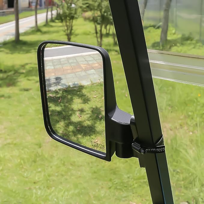 10L0L Golf Cart Mirror, Extra Large Side Rear View Universal for Yamaha, Club Car, EZGO, Folding Adjustable 180 Degree