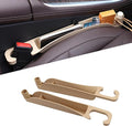 2PCS Car Seat Gap Filler Organizer, Multifunctional Seat Side Gap Filler Between Seat and Console, with Organizer & Hook Function for Avoiding Dropped Items, Universal Fits (Beige)