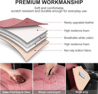 1 Pack Leather Front Car Seat Cover, Universal Sideless Car Seat Protector with Storage Pocket and Seat Belt Pad, Waterproof 