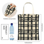 Cute Car Trash Can, Hanging Canvas Car Back Seat Organizer and Storage Bag, Funny Car Trash Bag For Travelling, Outdoor Cute Beige Black Plaid