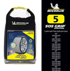 MICHELIN SOS Grip Evolution 5 Textile Snow Socks, Emergency Snow Chains for Cars, Quick and Easy Assembly, Perfect Hold on Sn