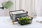 AJIODA 2 Pack Metal Mesh Steel Basket, Small Wire Storage Organizer Basket Multi-function Hanging Kitchen Basket Fruit Basket