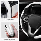 Carbon Fiber Steering Wheel Cover 3pcs Anti-Slip Car