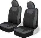 Motor Trend 2 Waterproof Front Seat Covers + 2 Trimmable Floor Mats – Universal Fit Car Interior Combo Set for Cars, Trucks, 