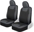 Motor Trend Gray Waterproof Seat Covers for Front Seats – Premium Neoprene, Car Seat Protectors with Removable Headrest, Inte