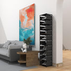 Vertical Shoe Rack, 10 Tier Narrow Shoe Rack for Closet & Entryway, Space Saving Tall Shoe Organizer for Small Spaces, Sturdy