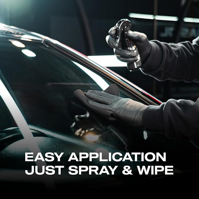 Nasiol GlasShield Nano Rain Repellent Spray Kit, Windshield&Glass Ceramic Coating, Super Hydrophobic to 30000 Miles, Super Ea