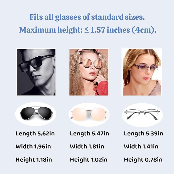 Evankin Universal Car Accessories Car Sun Visor Glasses Holder,Car Sun Visor Organizer Sunglasses Holder Clip On Sun Visor Secure Clip for Sunglasses