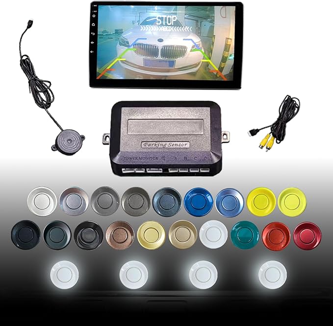 LCD Parking Sensor Kit - Displays Data on Original Screen, Easy Rear Installation, Compatible with All Camera Formats (AHD, C