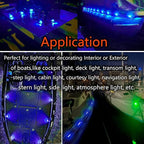 20 Pcs Rock Lights Blue Strip Lights Wheel Fender Well Underglow Led Lights for Cars Exterior Side Marker for Truck Golf Cart Wrangler RV RV SUV Offroad