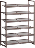 6-Tier Metal Large Shoe Rack,Tall Shoe Rack for Closet,entryway,Garage, with Adjustable Flat or Angled Shelves, Hold 20-26 Pa