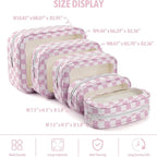 YOPCDJ 5PCS Diaper Bag Organizer Pouch Set,TSA Approved Toiletry Bag, Waterproof TPU Makeup Bag Set, Travel Organizer Bags fo