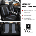 YGL Car Seat Covers for Full Seats,Waterproof Seat Covers for Cars,Durable Neoprene Car Seat Protectors,Interior Covers for C