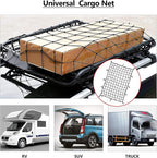 2’x3’ Bungee Cargo Net Stretches to 4'x6' for Truck Bed,Pickup Bed,Trailer,Motorcycle and Bike with 6 Adjustable Hooks Heavy Duty 5mm 2”x2” Mesh Holds Small and Large Loads by Cenipar