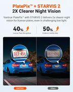 Vantrue New N4S 3 Channel Dash Cam, Front Rear Inside 2.7K+1440P+1440P Dashcam for Cars, Front and Rear Dual Channel, PlatePi