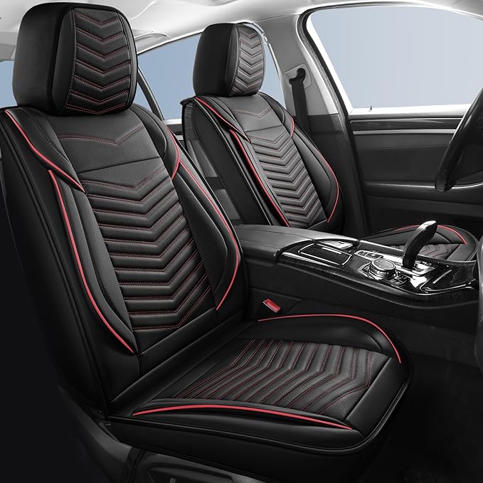 Nappa Leather Car Seat Covers Full Set, Car seat Protector 5 Seats, Waterproof Car Seat Cushion, Universal Automotive Seat Co