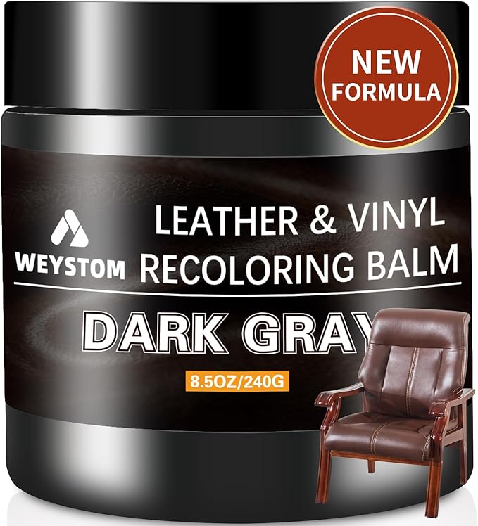 Leather Recoloring Balm - Leather Repair Kit for Furniture, Dye, Recolor, Renew, Repair & Restore Aged, Faded, Cracked, Peeli