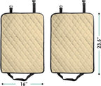 FH Group Faux Leather Auto Seat Back Kick Protectors, Heavy Duty Car Kick Mat for Kids –2-Pack Diamond Stitched Back Seat Pro